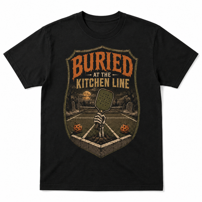 Buried at the Kitchen Line Pickleball Halloween Shirt