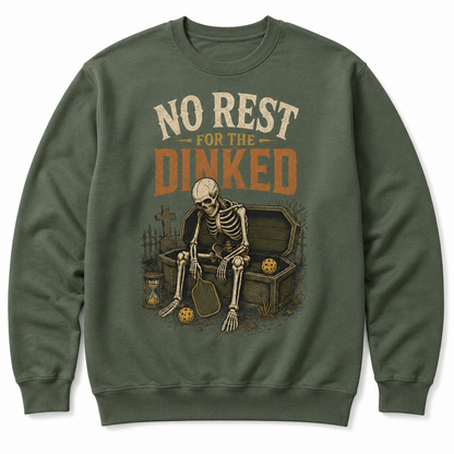 No Rest for the Dinked Pickleball Halloween Skeleton Shirt