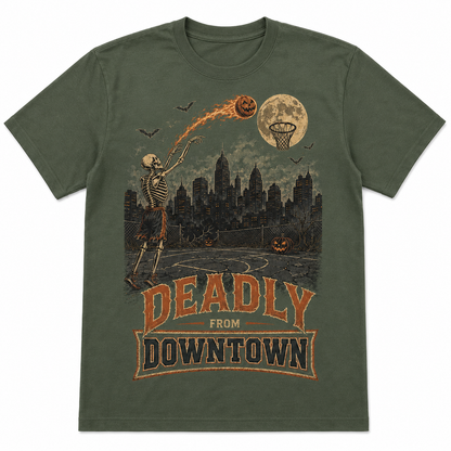 Deadly From Downtown Basketball Halloween Shirt