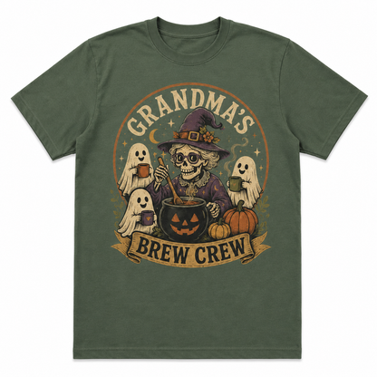 Grandma’s Brew Crew Halloween Witch Shirt