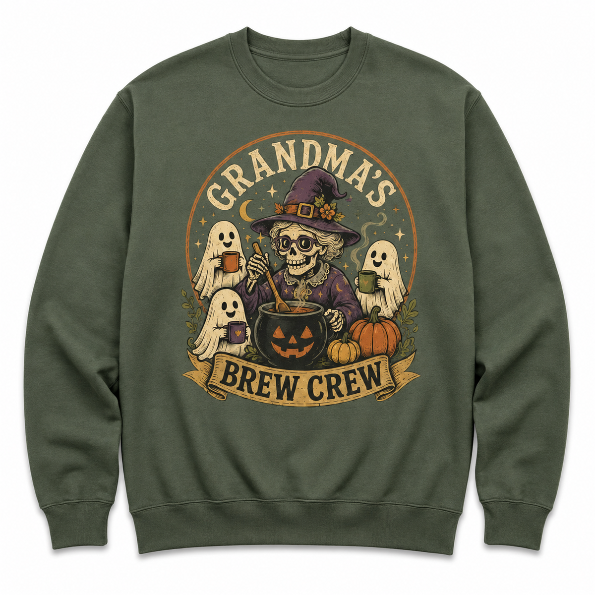 Grandma’s Brew Crew Halloween Witch Shirt