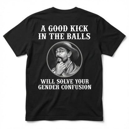 A good kick in the balls will solve gender confusion